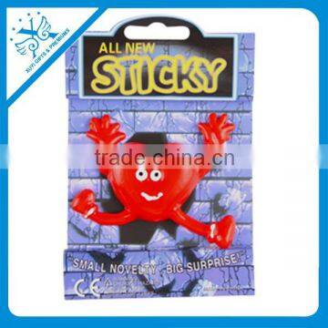 TPR sticky venting toys with smiling face sticky toys for sale sticky novelty items