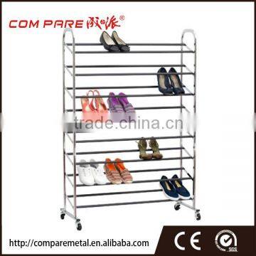 8 layer living room fumiture, chrome plating shoe rack for 32 pair shoes