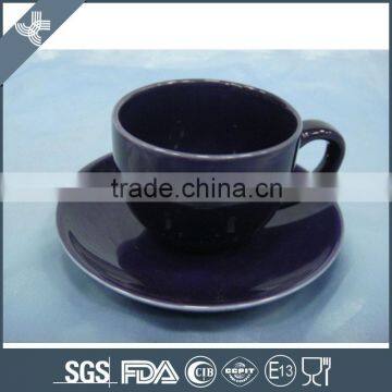 2016 elegance and fine violet color porcelain coffee cup and saucer