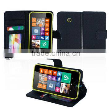 FANCY STITCHING COVER FAUX LEATHER STAND CASE FOR NOKIA LUMIA 630