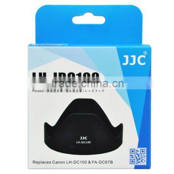 JJC New Products ABS Flower Shape Lens Hood with a Filter Adapter for Canon LH-DC100 G3X FA-DC67B