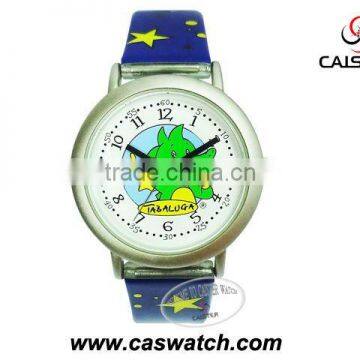 Lovely cartoon dial background chidren plastic watch with PVC band