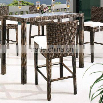 Wicker Bar Table and Chair Set photo-4