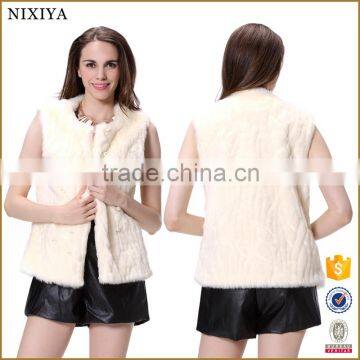 2016 New Fashion Women Sleeveless White Coat