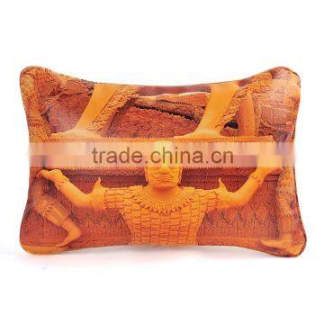 Decorative impression style leather throw pillows with insert