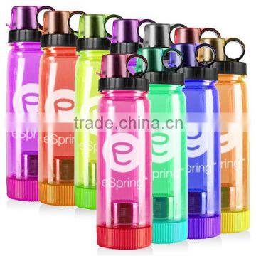 2013 new design BPA free 720ml plastic tea infuser bottle