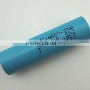 High drain 18650-25R 2500mAh Samsung 18650 battery samsung icr18650-22e 2200mah 18650 li-ion battery