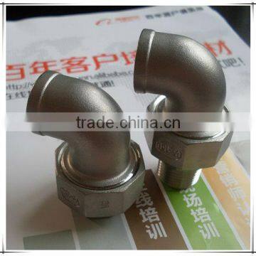 304 stainless steel 150# cast threaded union elbow