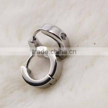15mm Diameter Fashion Stainless Steel Small Hoop Earrings Stud Unisex Women Men photo-6