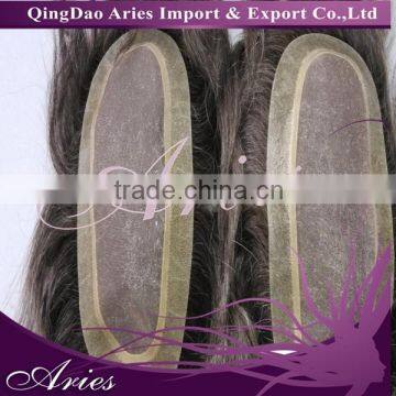 super silk human hair mens hair system toupee hairpiece natural looking