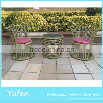 Rattan home table and chair saving space furniture
