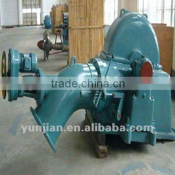 Oblique impulse type hydraulic turbine