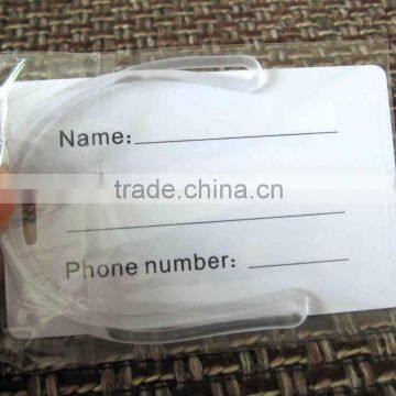 simple luggage id tag with pvc strap (M-PT281)