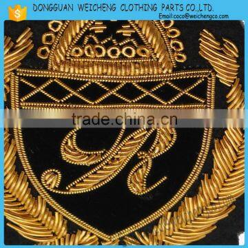 hand embroidery bullion Cap Badges/hand embroidery bullion Cap Badges