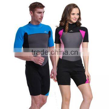 Gold Supplier One Piece Neoprene Fabric Short Sleeve Surfing Wetsuit Made in China