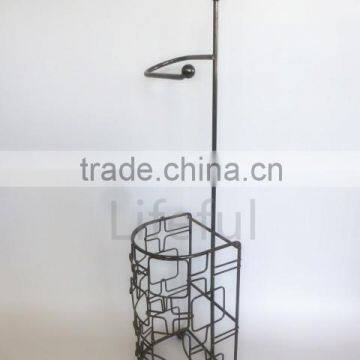 Free Standing Toilet Paper Roll Holder for Bathroom Storage