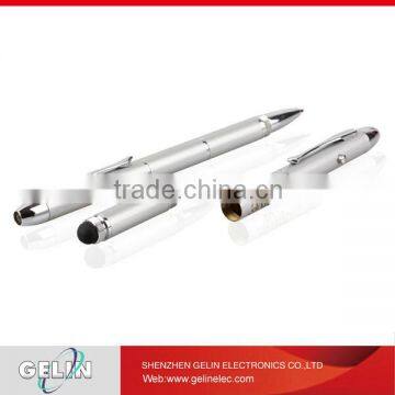 silver metal ball pen and touch screen stylus