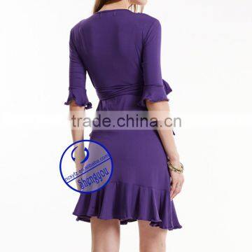 Organic Cotton Spandex Maternity Dress Short Sleeve Dress for Mami photo-4