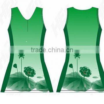 CUSTOM top quality newest design sublimation ladies netball dress