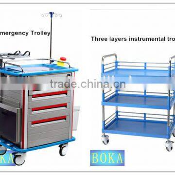 Medical Cheap Plastic Drawer Trolley With Wheels for Sale