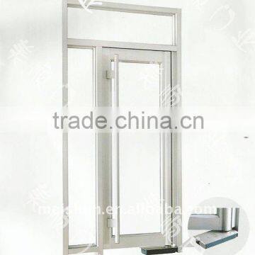 aluminum frame glass doors,opened by spring,can be open in and out MS-922