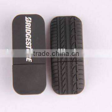 Hot sell custom tyre USB drive 2GB4GB8GB16GB FCC/CE/ROHS Custom Solution PVC/SILICONE tyre usb flash drive