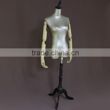 QD-M76 Adjustable upper body leather female mannequin