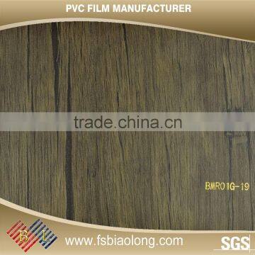 OEM/ODM acceptable hot new wood grain vinyl pvc film for covering furniture