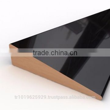 high gloss pvc wrapped mdf profile for furniture