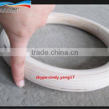2015 Hot Selling Wooden Gym Ring With Strap