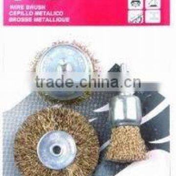 Steel wire brush set 3pcs