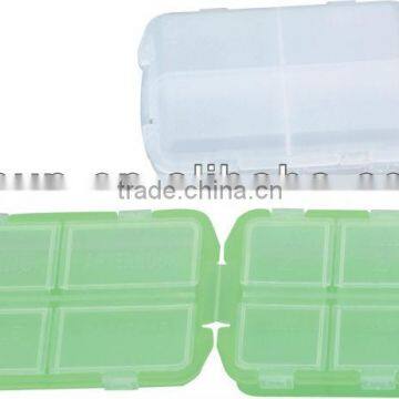 plastic square shape pill box with 8 case for promotional