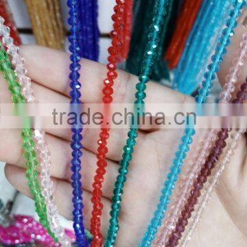 China factory price color 6mm crystal beads for wedding dress