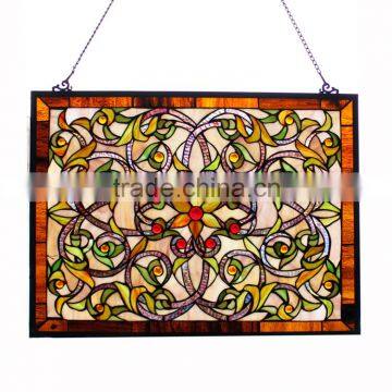 TW1824012, W18"H24" tiffany panel, hanging panel, tiffany windows, stained glass panel, stained glass windows