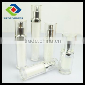 2014 New Arrival 30ML Straight Round Double Tube Cosmetic Spray Lotion Bottles