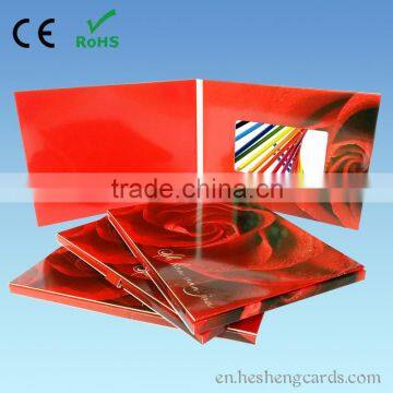 Custom Logo LCD splicing video brochure 650mAh built-in battery