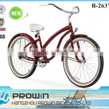 import from China 26" single sp beach crusier/adult chopper bicycle beach cruiser bike/cruiser beach bike 26 (PW-B26372)