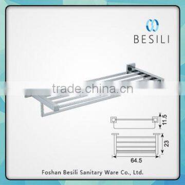 wall mounted brass towel shelf and rack 2311B