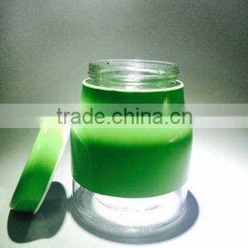 Green Stainless Steel Coated Glass Food Usage Airtight Storage Jar photo-4