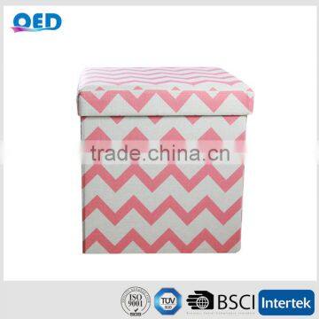 Customized Printing Storage Ottoman For Shoes