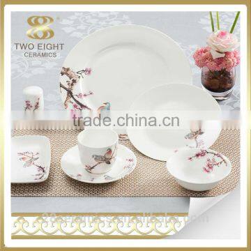 Wholesale english china dinnerware set, floral dinnerware