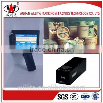 Touch screen industrial portable hand iet printer