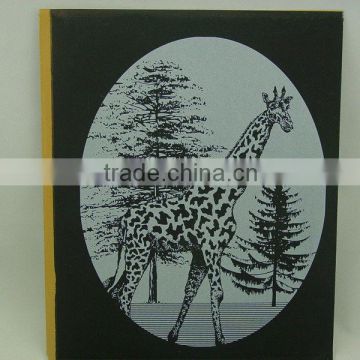 SGS&EN71 Certificaton Cute Lovely Giraffe Animal Designed Engraving card/Scrap foil/foil card/foil paper engraving art