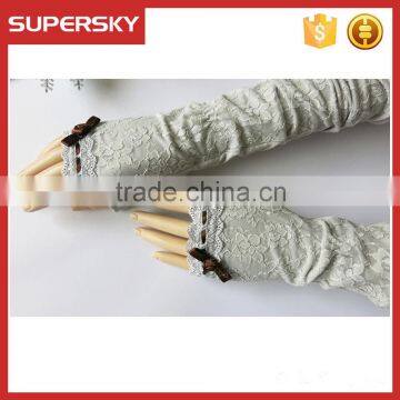 V-380 Wedding Fingerless Mesh Lace Wedding Dressing Bridal Glove Protection Sun Block Daily Gloves photo-4