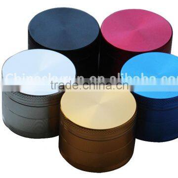 4 pc 2.5 inch aluminum crusher herb tobacco spice grinder