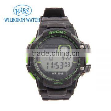 Black New Casual Rubber Strap Watch With Multi-function