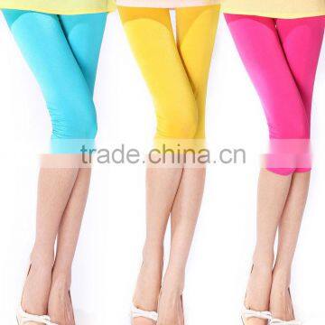 3/4 Length Solid Color Modal Leggings Tights for Women