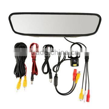 Car Reverse Backup Radar With 4 Parking Sensors+4.3" Car Mirror Monitor +Waterproof Car Camera photo-4