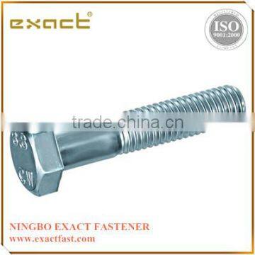 stainless steel hex head bolt and nut DIN931 hex bolt