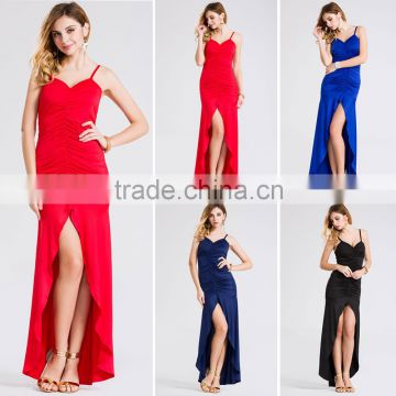 Wholesale factory make new fashion v neck halter long sex dress